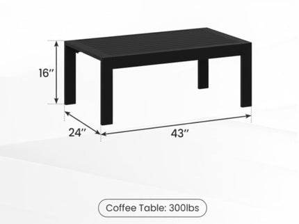 Outdoor Patio Set With All-Weather Thick Cushions