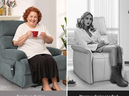 Oversized Power Lift Recliner Chai With Remote Control, Side Pocket, Spacious Seat