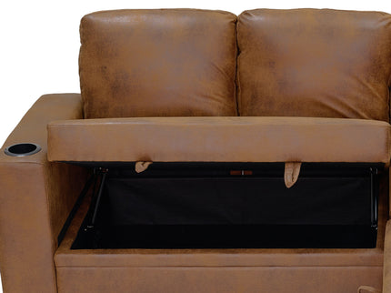 Upholstered L - Shape Sectional Sofa Bed With Pull Out Sleeper And Storage