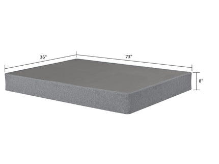 Foldable 9" Twin Size Metal Mattress Box Spring Foundation Bedroom Furniture Bed Base - Gray