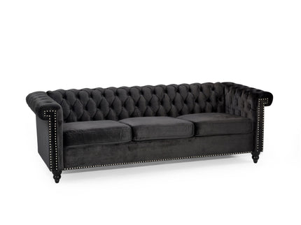 Chesterfield Style 3 Seater Sofa With Deep Button Tufting