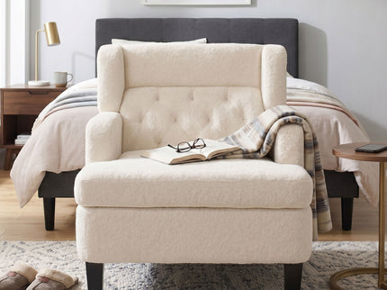 Modern Tufted Upholstered Accent Chair For Living Room