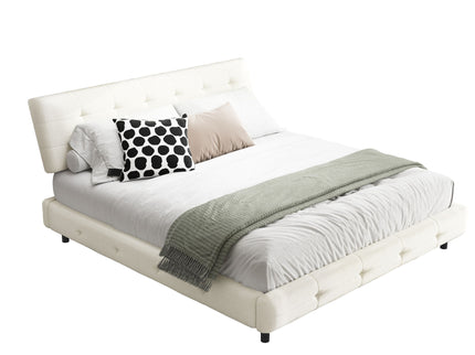 Tufted Headboard With Extra-Large Ultra-Soft Cloud Pillow Design