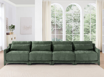 Elegant Sofa With Ergonomic Design And Lumbar Pillows