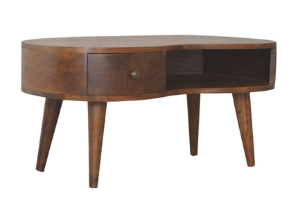 Wave Coffee Table With 1 Drawer