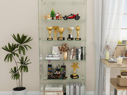 Premium 5 Tier Glass Display Case With 5 Dynamic LED Modes