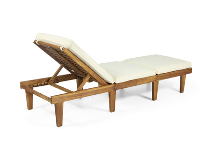 Ariana - Wood Chaise Lounge With Cushion