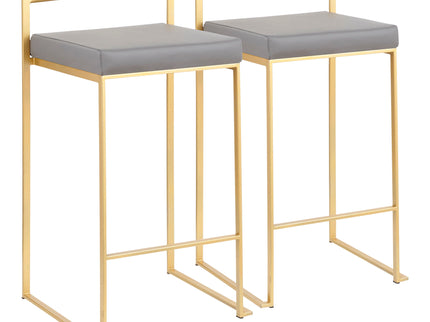 Fuji - Contemporary / Glam Design Counter Stool (Set of 2)
