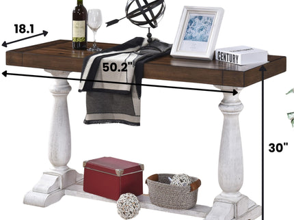Farmhouse Retro Design Pedestal Sofa Tabe