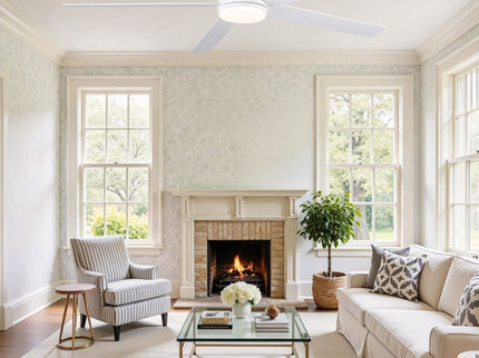Flush Mount Ceiling Fan With Light