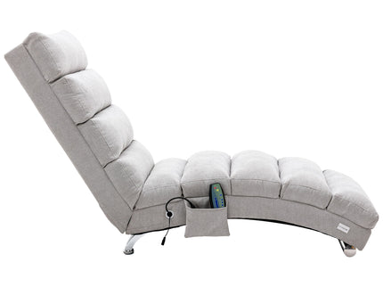 Massage Chaise Lounge Indoor With Remote Control, Ergonomic Electric Massage Lounger