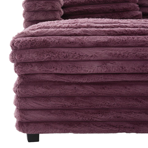 Oversized Double Chaise Lounge Sofa Bed With USB Ports And Cup Holders