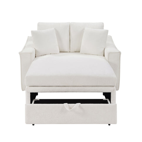 Modern Chaise Sofa With Hidden Storage For Living Room