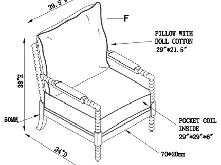 Removable Back Accent Chair