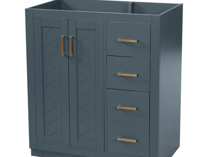 Retro Style Bathroom Vanity With 3 Drawers & Soft-Closing Doors
