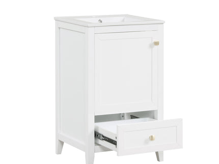 Bathroom Vanity With Sink, Soft Closing Cabinet Door, Storage Rack And Drawer