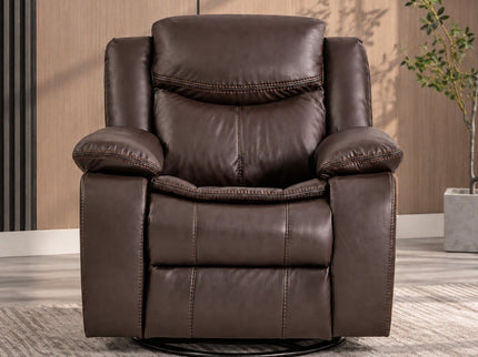 Rocker Recliner Chair With Manual Recline And 360° Swivel Base