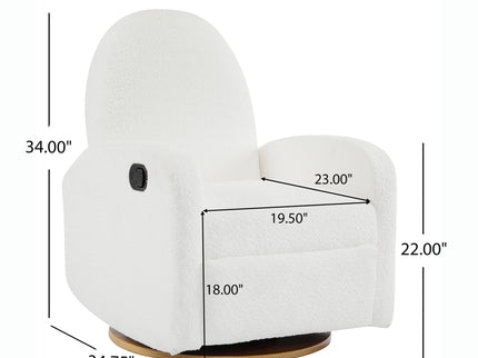 Contemporary 360 Swivel And Glider Recliner Chair