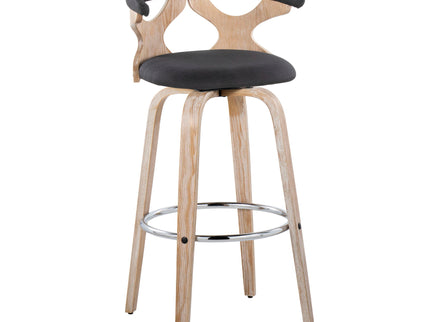 Gardenia - Contemporary Fixed Height Barstool With Swivel With Round Footrest (Set of 2)
