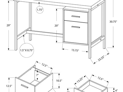 Computer Desk For Home Office, Left, Right Set - Up, Storage Drawers, Modern Design