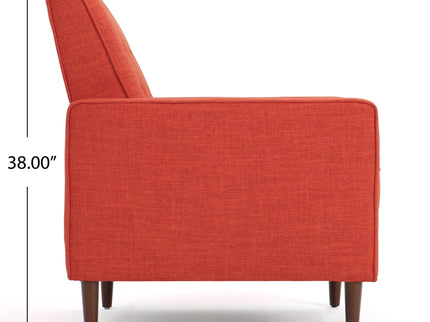 Mid-Century Modern Recliner With Button Tufted Waffle Stitch