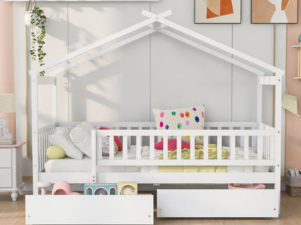 House Bed With 2 Drawers