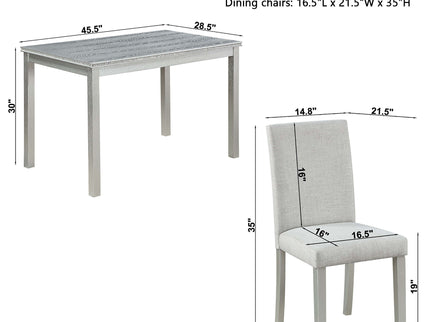 Dining Table Set With Crystal Decoration And Upholstered Chairs