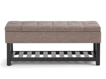 Saxon - Upholstered Transitional Storage Ottoman Bench