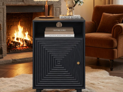 Nightstand With Charging Station & Storage