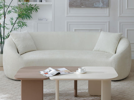2 Pieces Modular Coffee Table Set, Free Combination - Khaki / White
