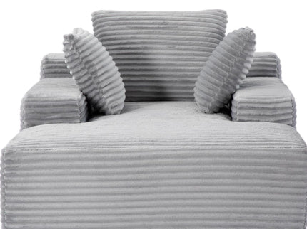Oversized Chaise Lounge Chair Cozy Cloud Couch With 3 Throw Pillows And Wide Armrest
