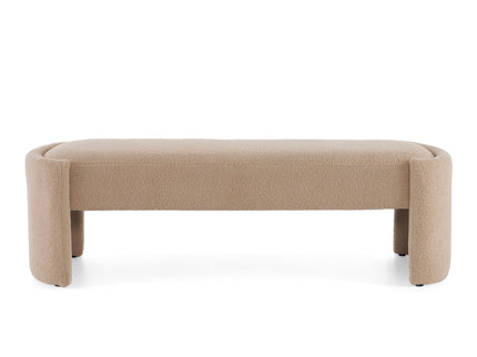Simple Long Ottoman Bench - Light Camel