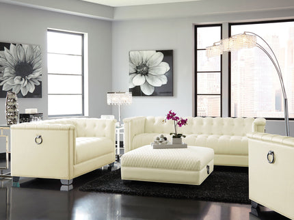 Cordelia - Square Ottoman - White