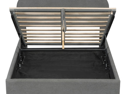 Upholstered Platform Bed With Hydraulic Storage System