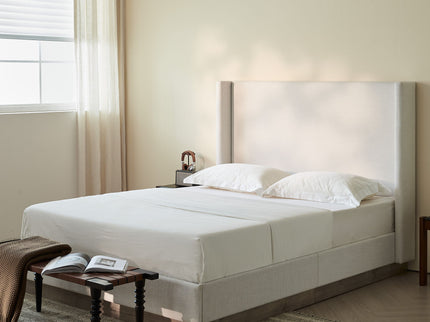 Hosford - Minimalist Upholstered Wingback Bed