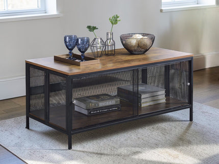 Winam - Coffee Table - Antique Oak / Black