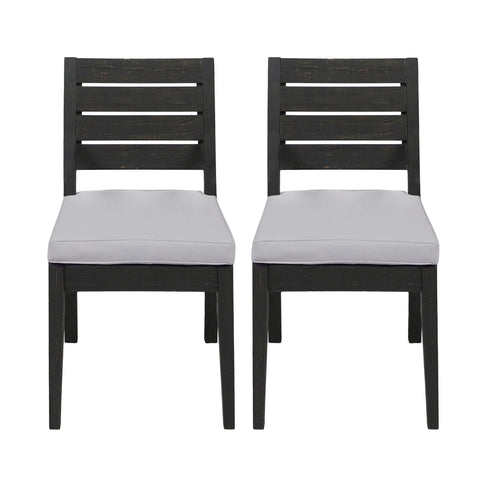 Outdoor Armless Dining Chair With Cushions