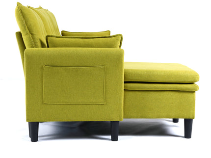 L-Shaped Reversible Chaise Sectional Sofa With Storage