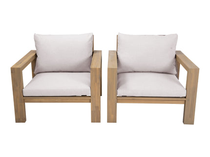 Stylish Outdoor Chair Set With Cushions For Garden (Set of 2)