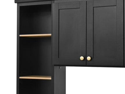 Computer Desk With Hutch, Workstation With Desk Grommet & Keyboard Tray