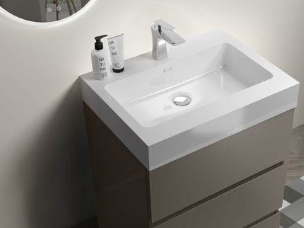 Alice - Bathroom Vanity With Sink, Large Storage Freestanding Bathroom Vanity For Modern Bathroom, One-Piece Sink Basin Without Drain And Faucet