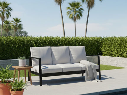 3 Seat All-Weather Patio Sofa With Cushions