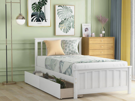 Platform Bed With Two Drawers