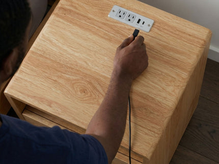 Nightstand With 2 Drawers And Shelves
