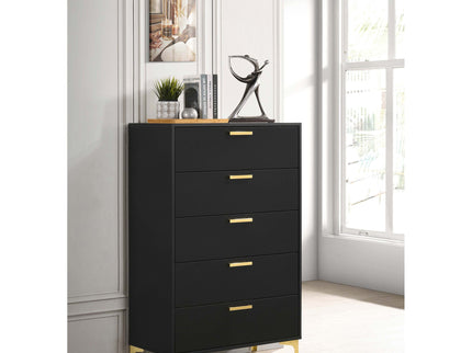 Lexie - 5 Drawer Rectangular Chest - Black