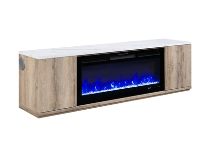 Mason - Entertainment Unit With Bluetooth Speaker And LED Lighting - Natural