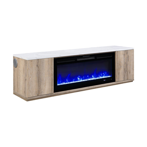 Mason - Entertainment Unit With Bluetooth Speaker And LED Lighting - Natural