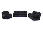 Black / 3 Pc. Sofa, Loveseat, Chair