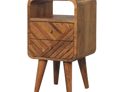 Lille - Mini Curved Nightstand - Oak