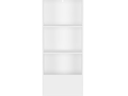 4 Tier Bookcase, Book Display With Safety Restraint, Storage Cabinet For Playroom - White